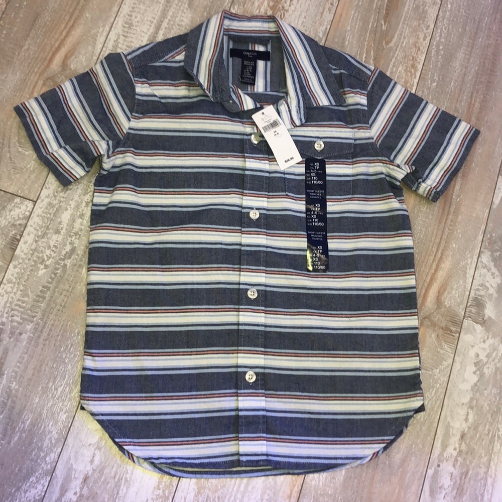 NWT GAP stripes button down size xs 4/5